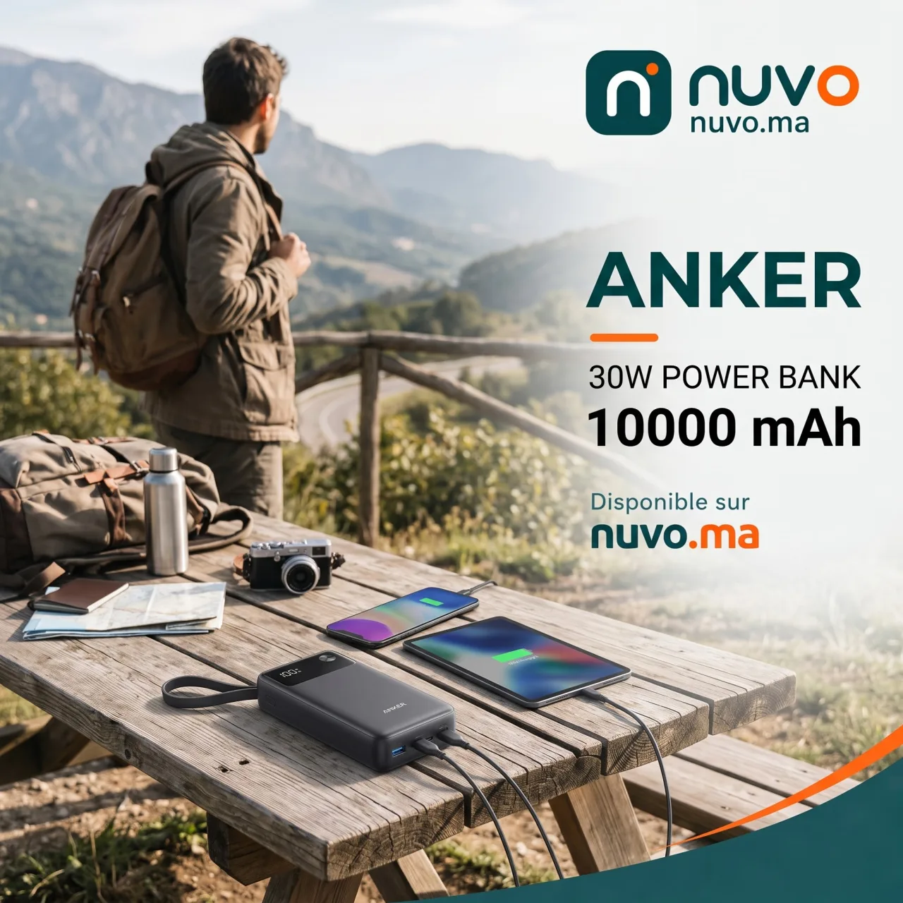 Anker PowerCore 20,000mAh 30W Power Bank with USB-C Cable Lanyard A1384 – 3