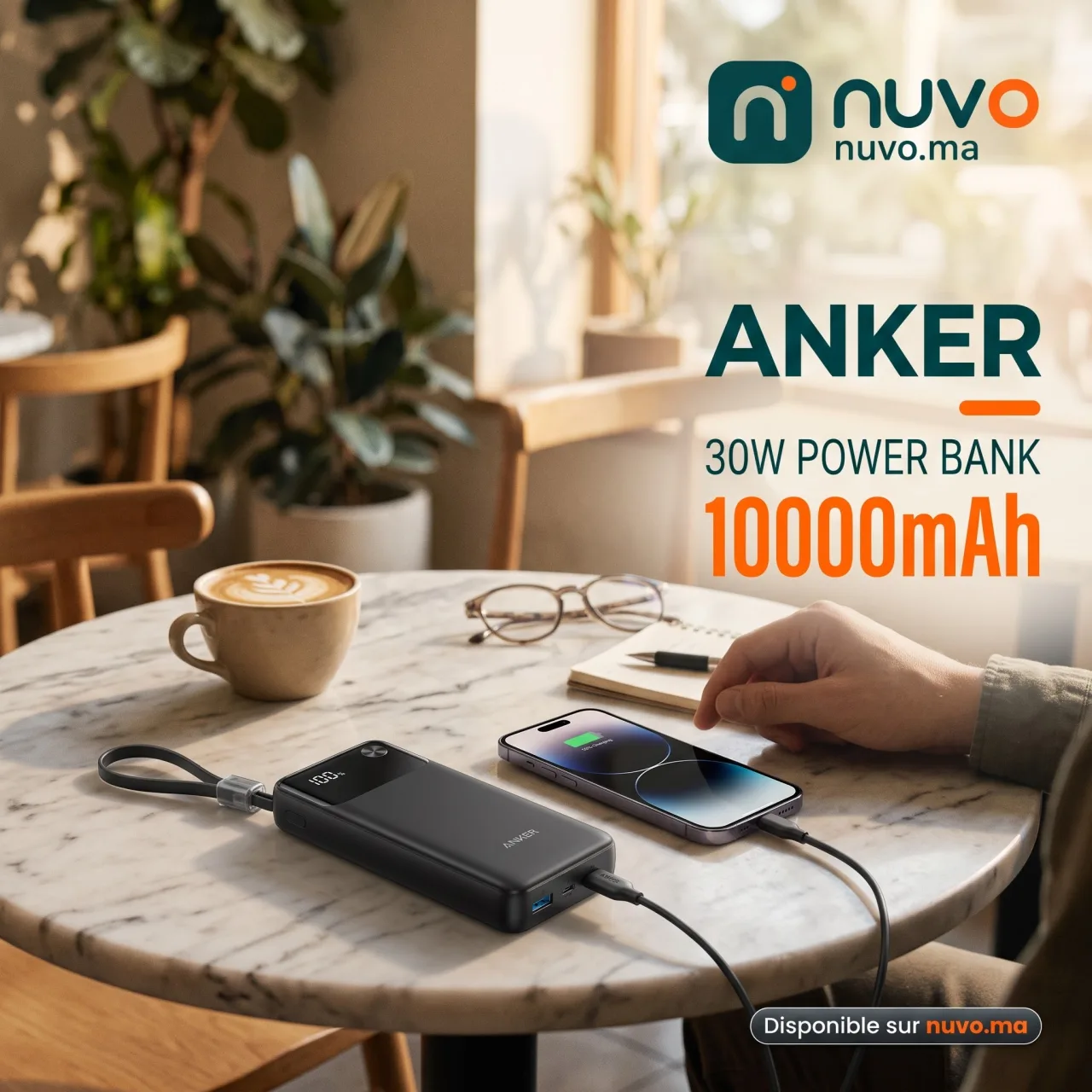 Anker PowerCore 20,000mAh 30W Power Bank with USB-C Cable Lanyard A1384 – 4