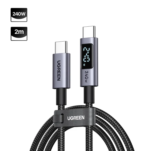 UGREEN Câble USB-C PD 240W avec écran 2 m