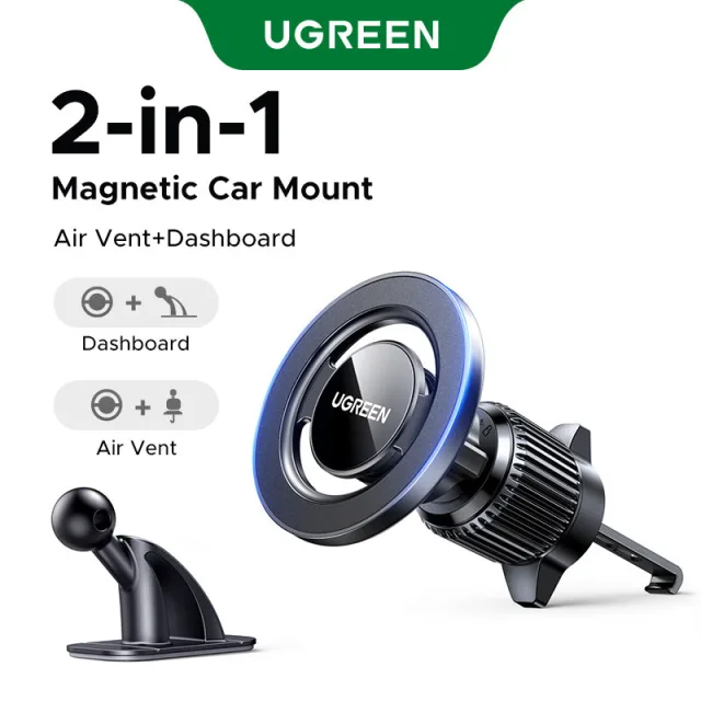 UGREEN MagFlow MagSafe – Support voiture magnétique