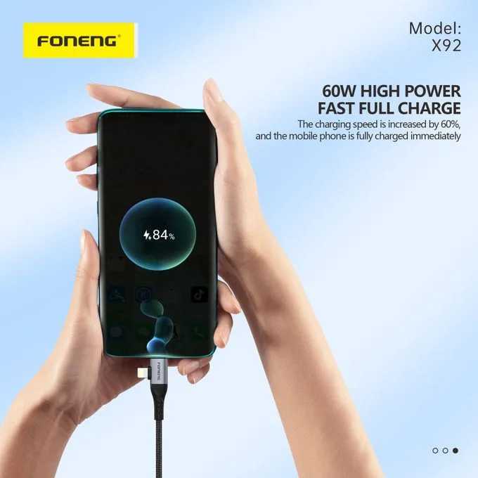 FONENG X92 – Câble 4-en-1 60 W – 3