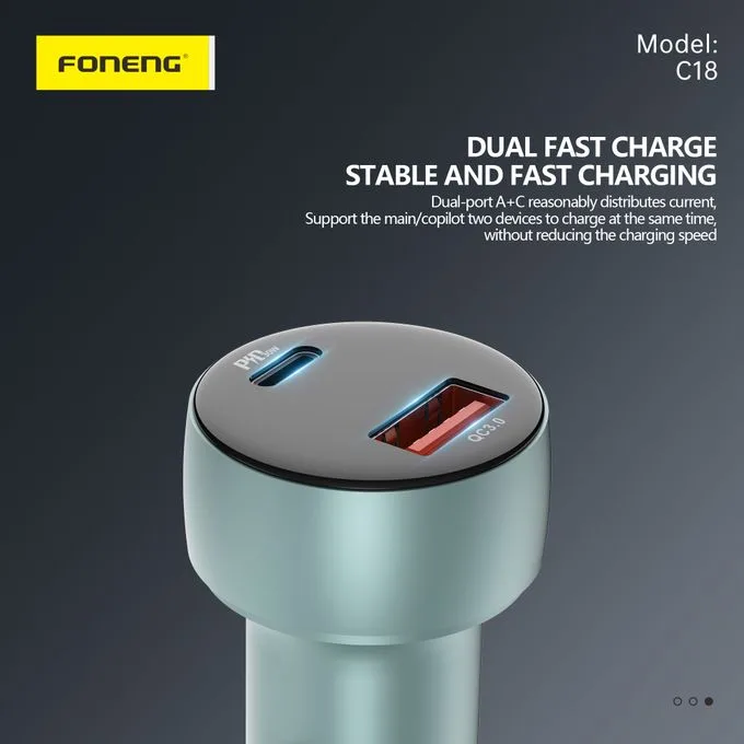 FONENG C18 – Chargeur voiture 48 W – 3