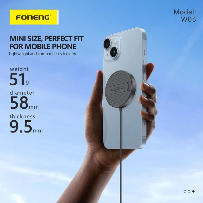 FONENG W03 – Chargeur sans fil magnétique 15 W – 3