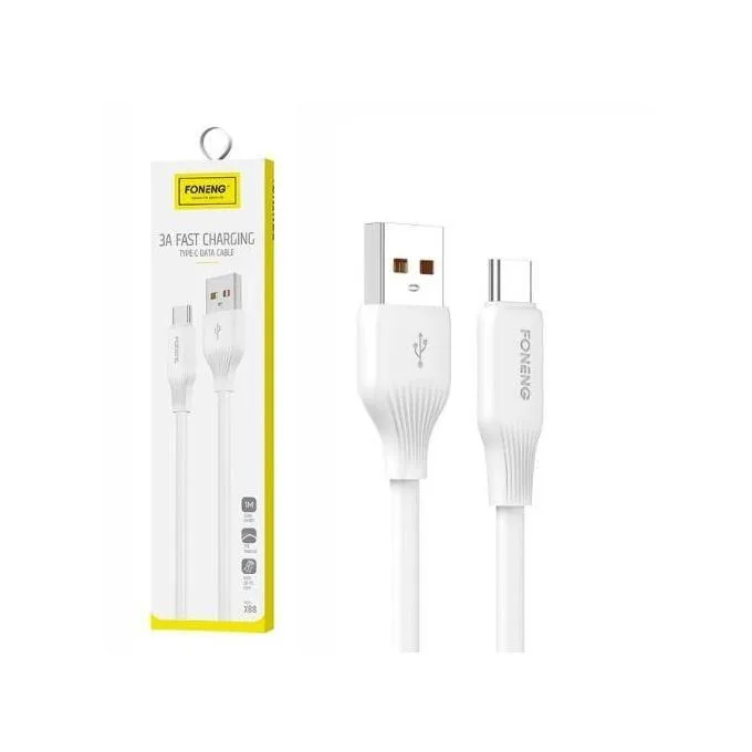 FONENG X88 – كابل USB إلى Type-C بقوة 3 أمبير 1 م – 2