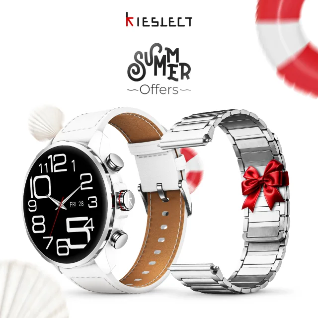 Kieslect KR3 Blanc + bracelet magnétique – Montre connectée