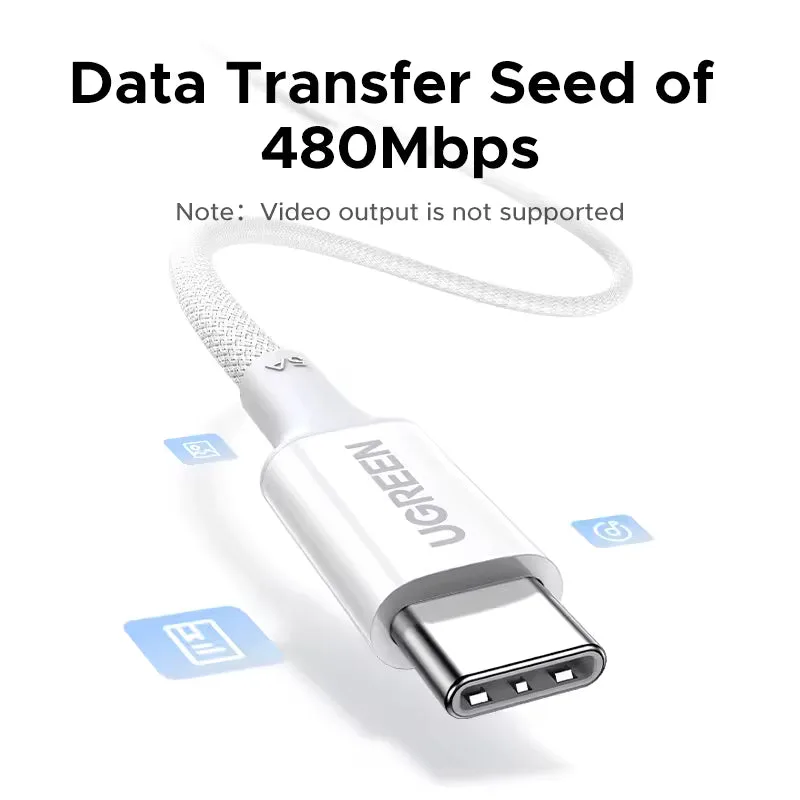 UGREEN Câble USB-C tressé 100W 5A 1 m – 4